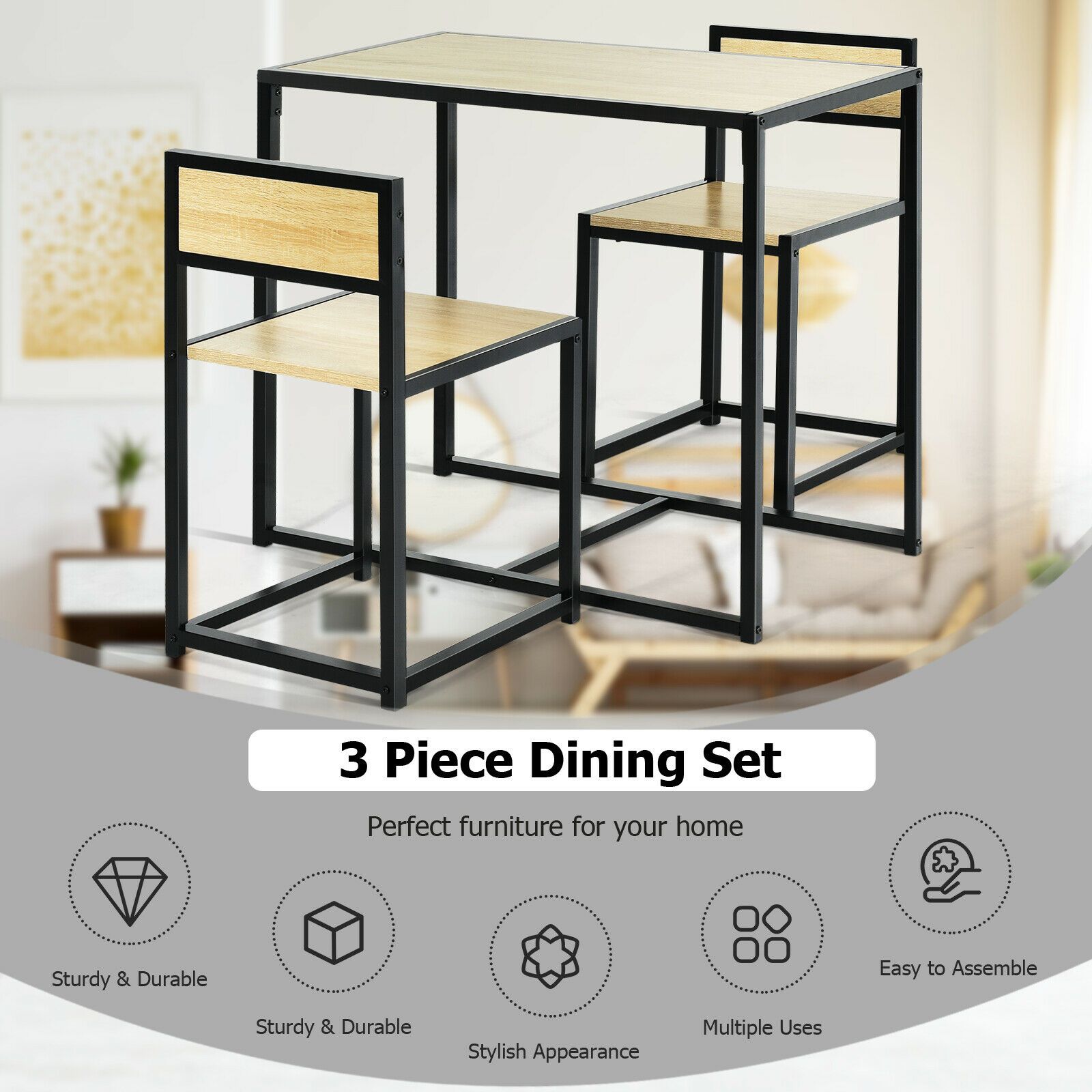 Compact Table and Chair Set